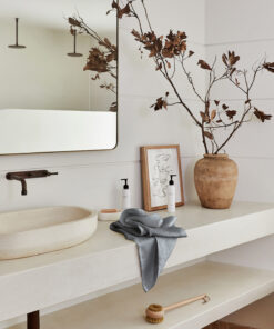 Mineral 100% French Flax Linen Waffle Hand and Face Towel