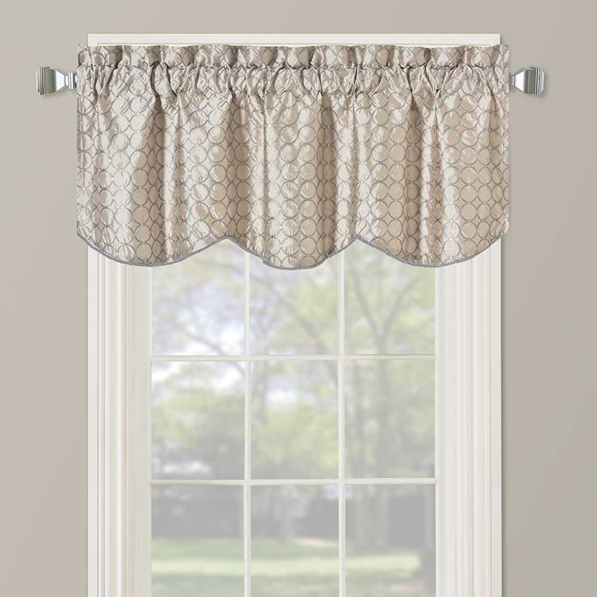 Mirabel Lined Embroidered Valance 52Wx17L (Single) - Image 2