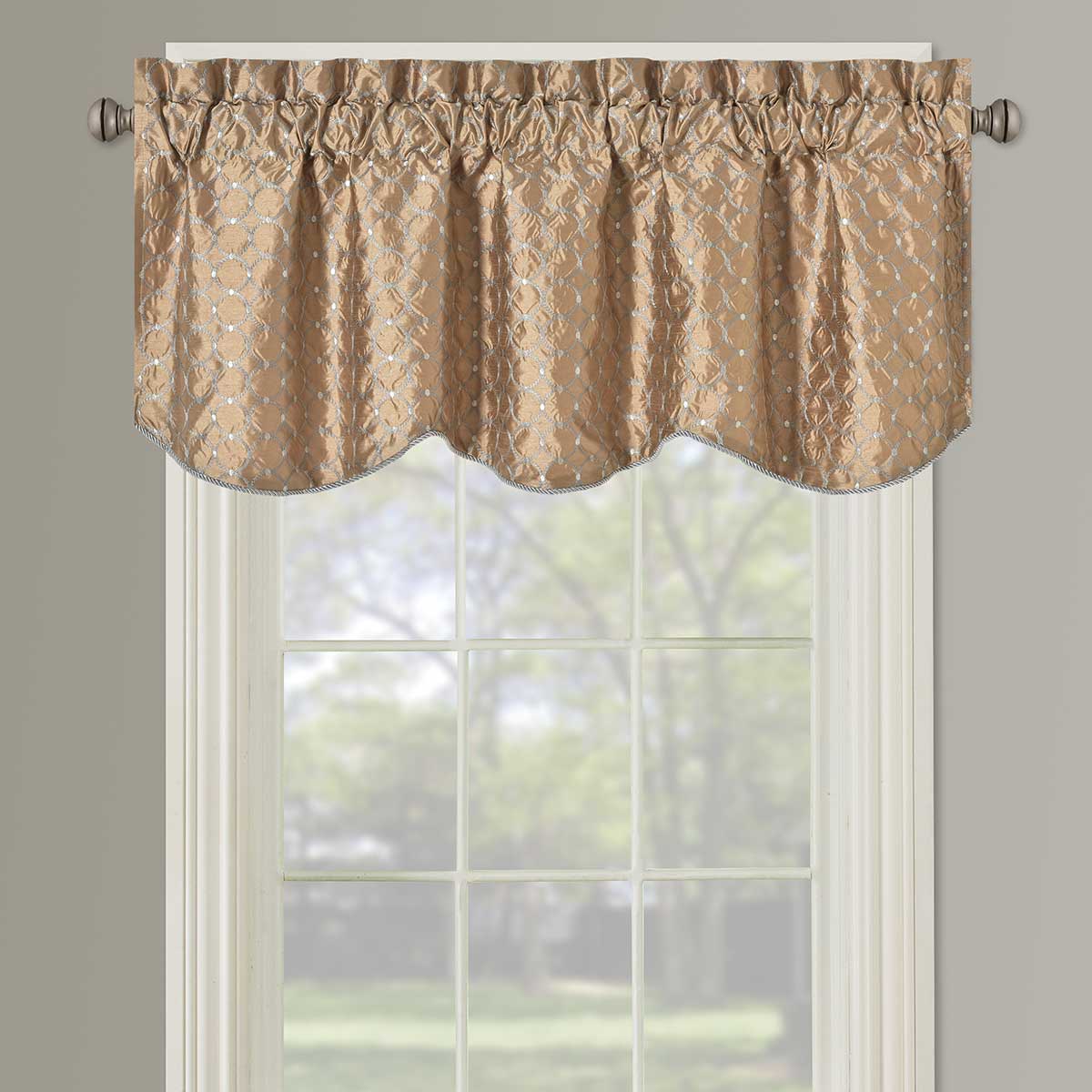 Mirabel Lined Embroidered Valance 52Wx17L (Single) - Image 7