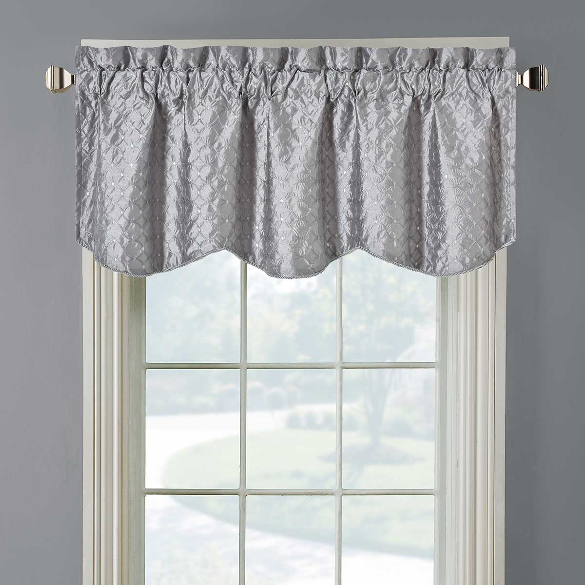 Mirabel Lined Embroidered Valance 52Wx17L (Single) - Image 4