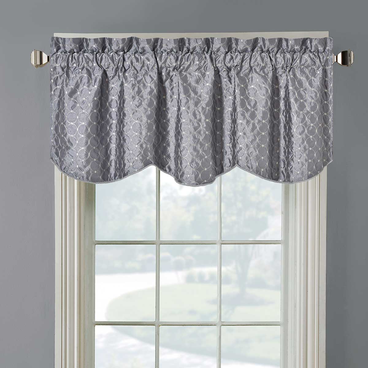 Mirabel Lined Embroidered Valance 52Wx17L (Single) - Image 10