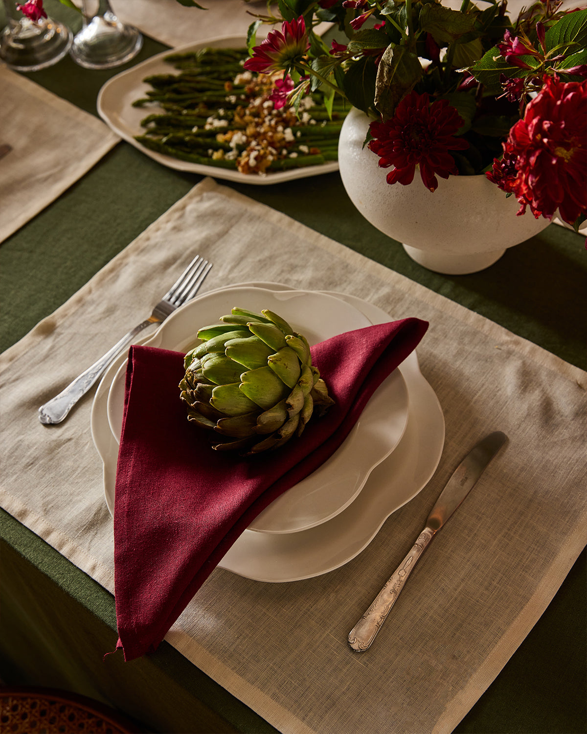 Crème 100% French Flax Linen Placemats (Set of Four) - Image 2