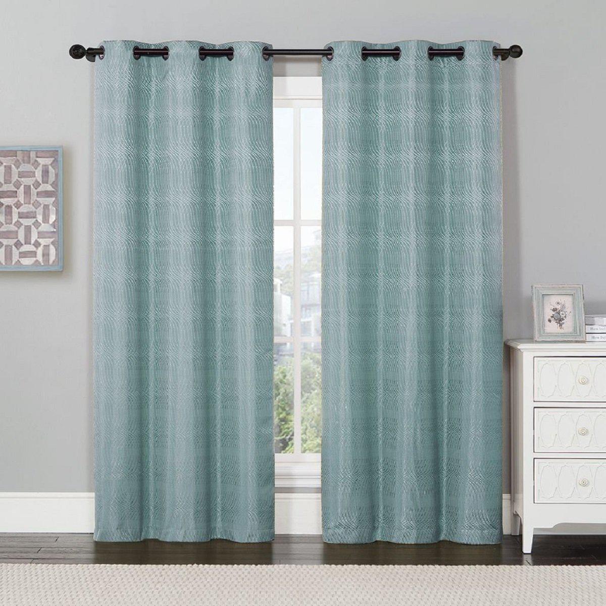 Murry Thermal Blackout Curtain Panels Jacquard Textured 76Wx84L(Set Of 2) - Image 7