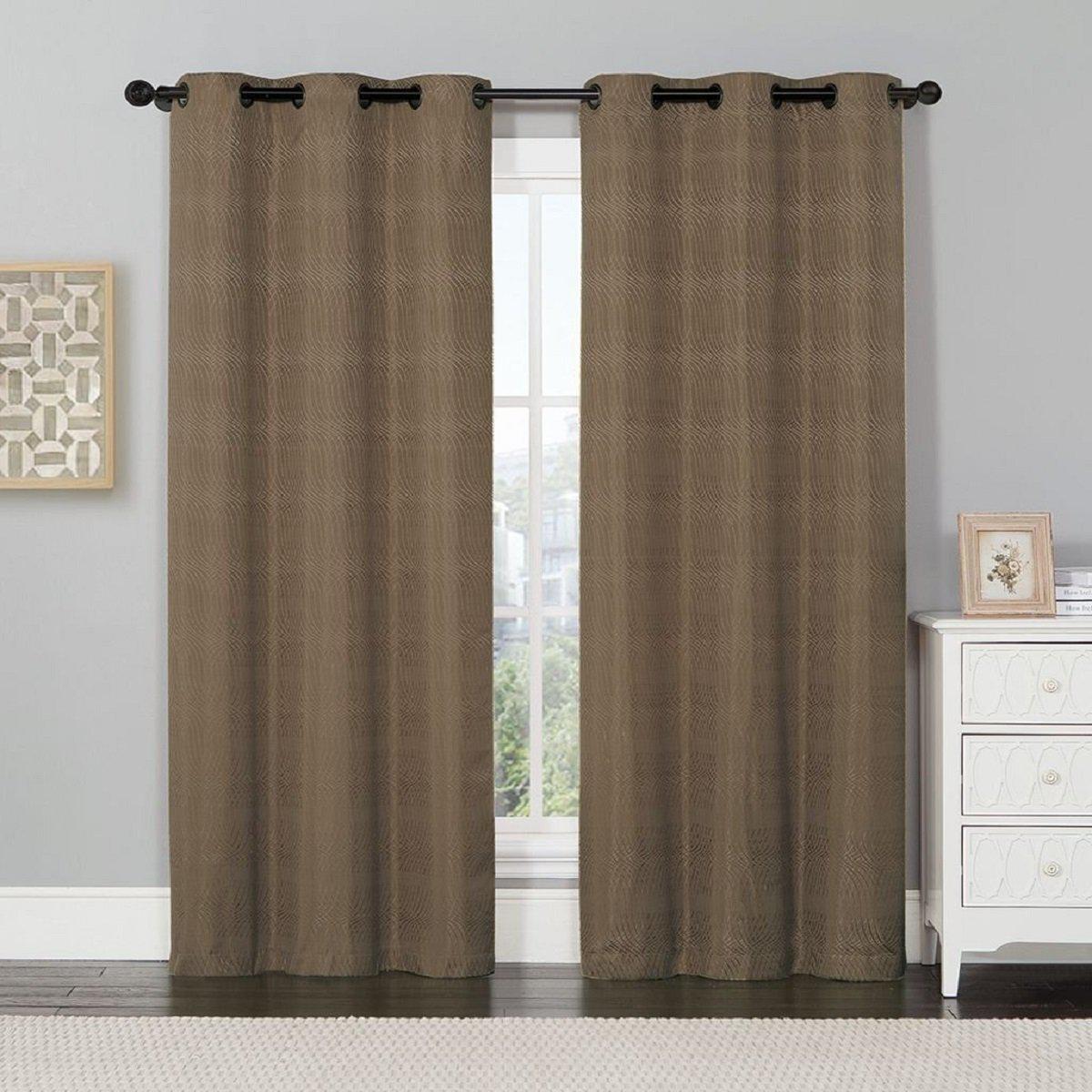 Murry Thermal Blackout Curtain Panels Jacquard Textured 76Wx84L(Set Of 2) - Image 5
