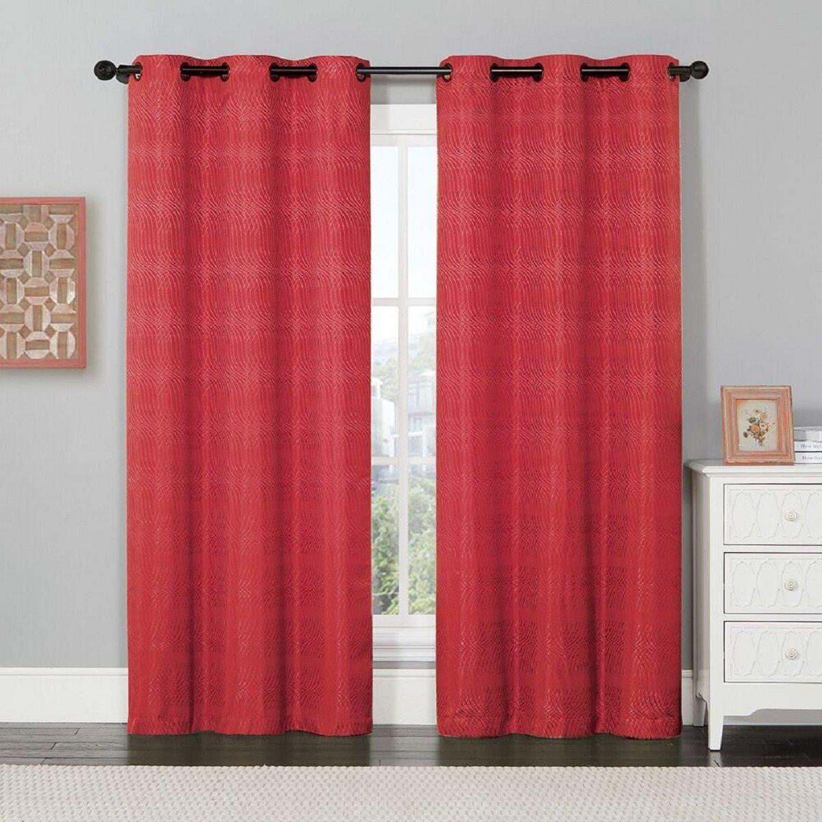 Murry Thermal Blackout Curtain Panels Jacquard Textured 76Wx84L(Set Of 2) - Image 10