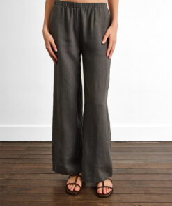 Piazza Linen Pants in Charcoal