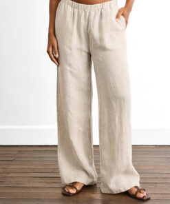 Piazza Linen Pants in Oatmeal