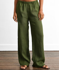 Piazza Linen Pants in Olive