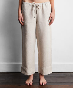 Oatmeal 100% French Flax Linen Pants