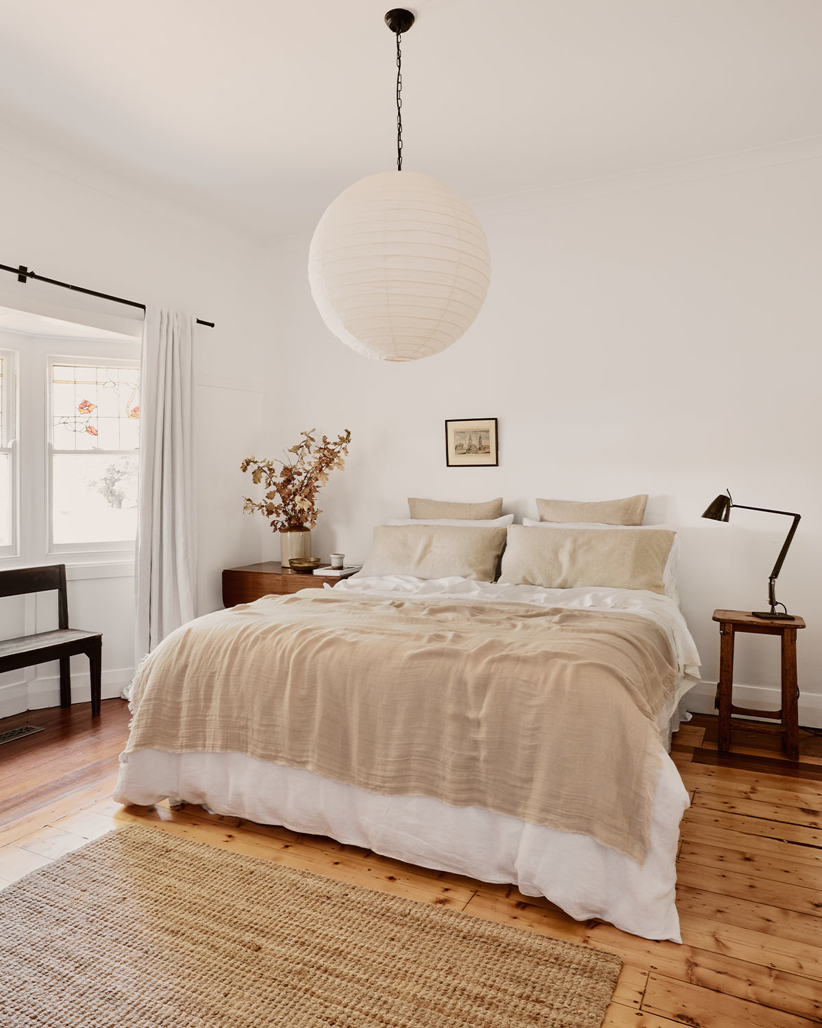 Oatmeal 100% French Flax Linen Muslin Throw - Image 2