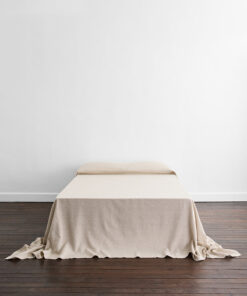 Oatmeal Heavy Linen Bed Cover