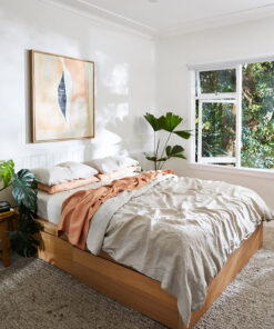 Oatmeal & Terracotta 100% French Flax Linen Bedding Bundle