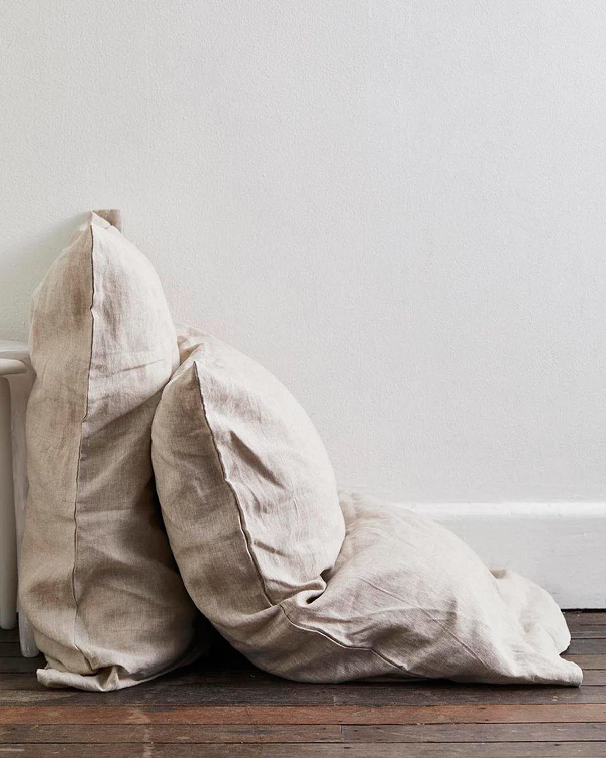 Charcoal & Oatmeal 100% French Flax Linen Quilt Bedding Bundle - Image 5