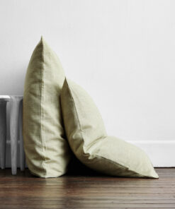 Sage & Olive Stripe 100% French Flax Linen Pillowcases (Set of Two)