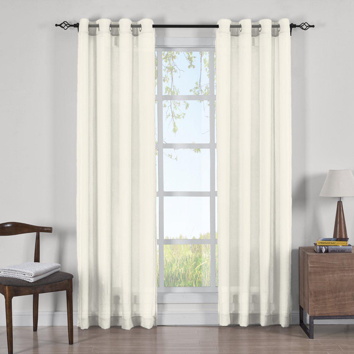 Abri Grommet Crushed Sheer Curtain Panels (Set of 2) - Image 27