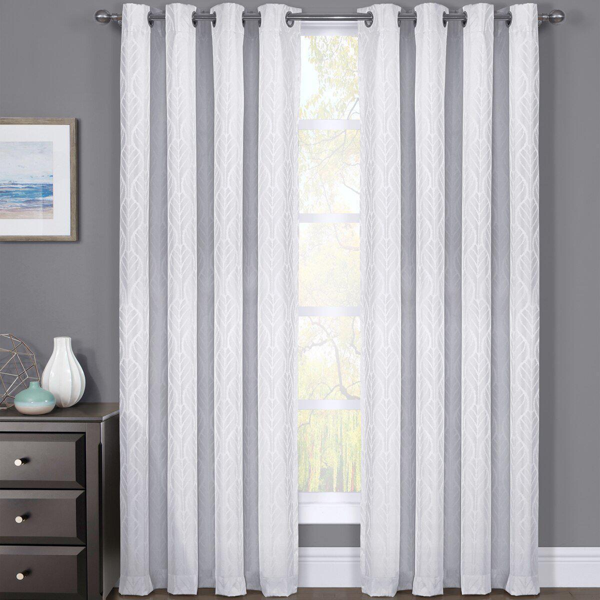 Pair Hilton Blackout Curtains Jacquard Thermal Insulated Set of 2 Panels - Image 25