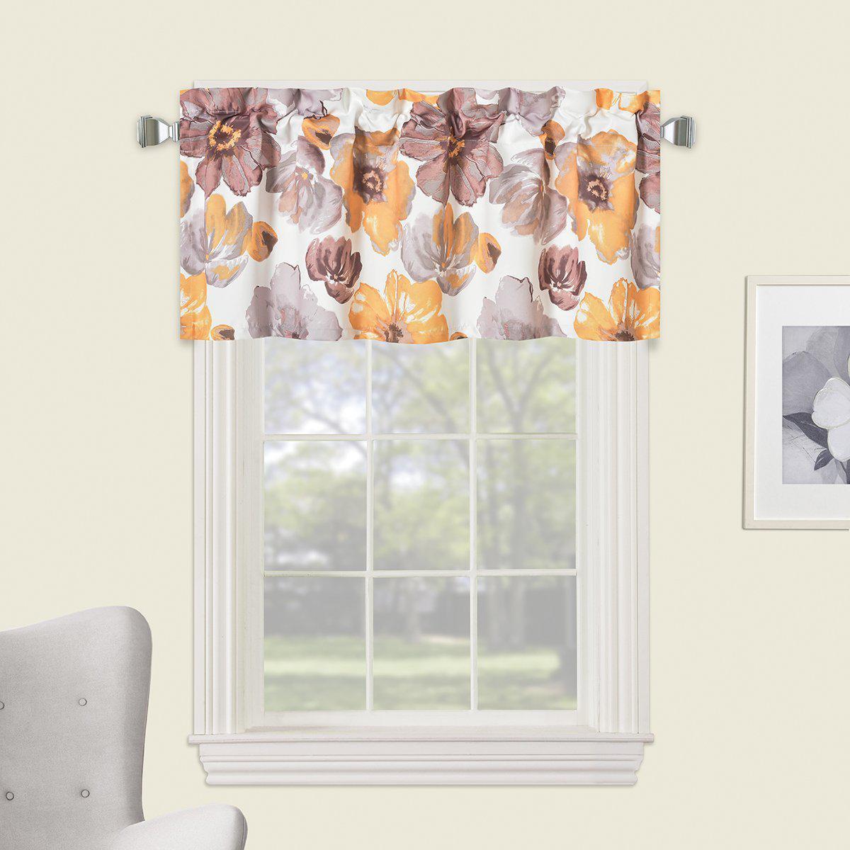 Pair of Leahanna Window Valance 52Wx18L (Set of 2)