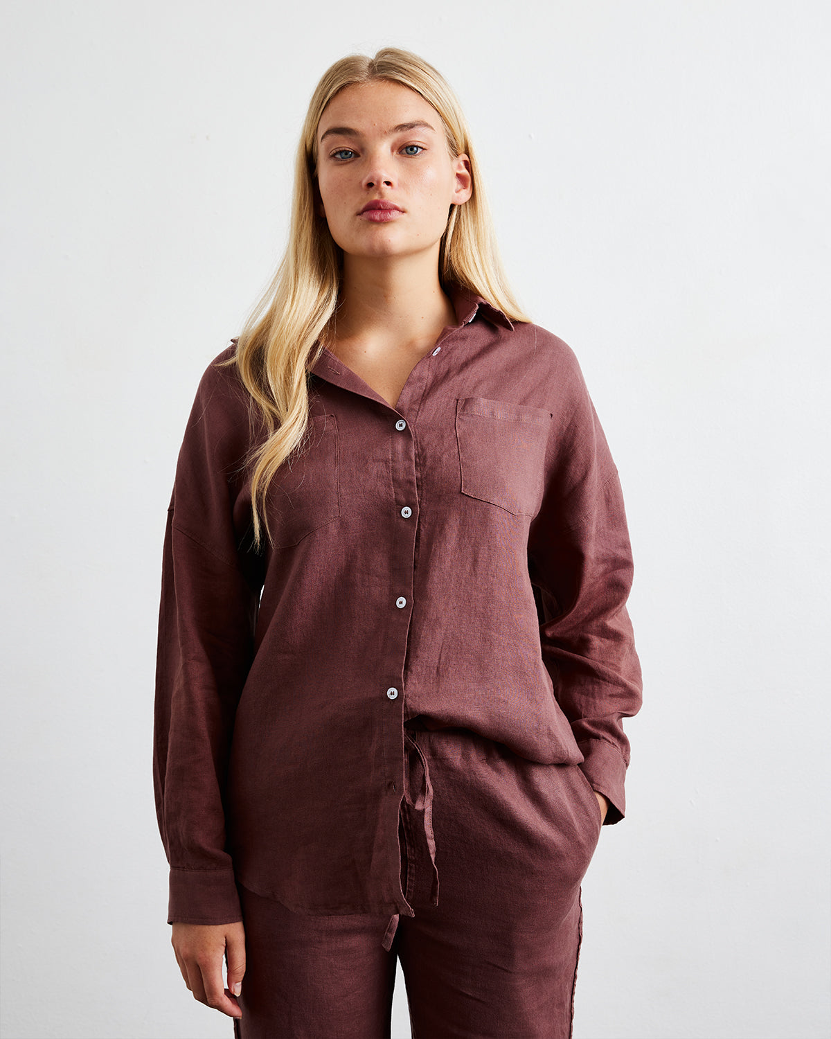 Cacao 100% French Flax Linen Pants - Image 2