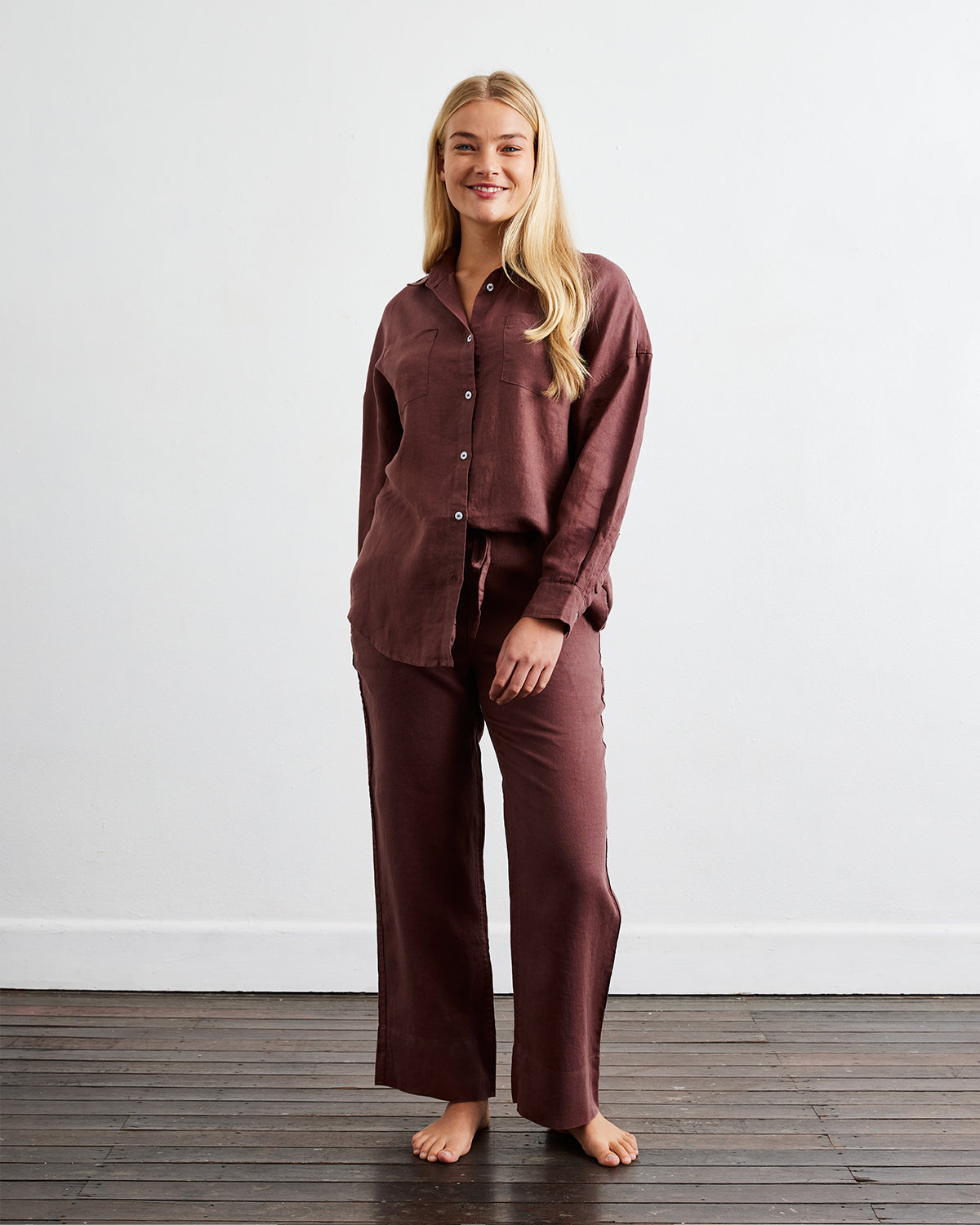 Cacao 100% French Flax Linen Pants - Image 3