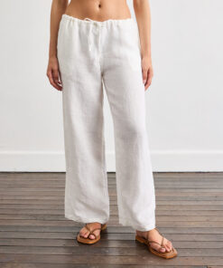 Lounge Linen Pants in White