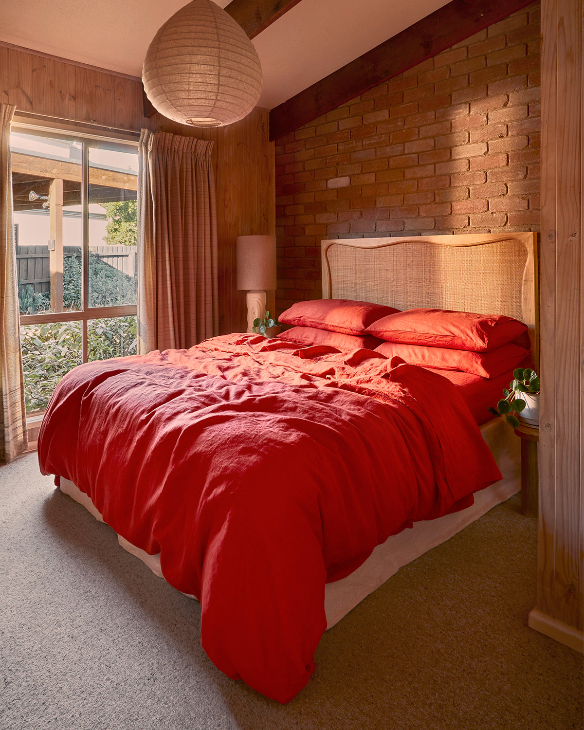 Paprika 100% French Flax Linen Bedding Set - Image 5