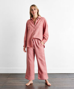 Pink Clay 100% French Flax Linen Pants