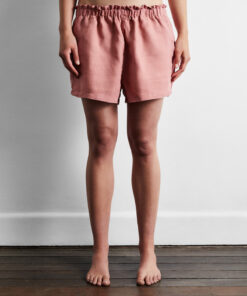 Pink Clay 100% French Flax Linen Shorts