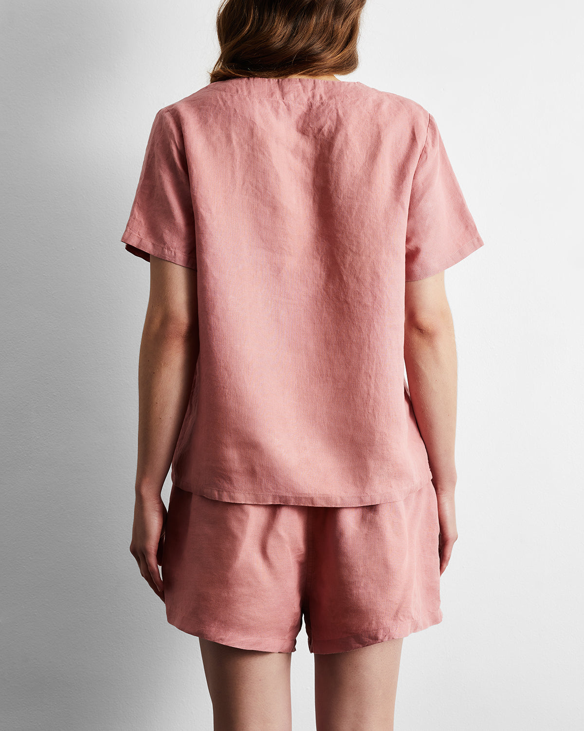 Pink Clay 100% French Flax Linen T-Shirt - Image 3