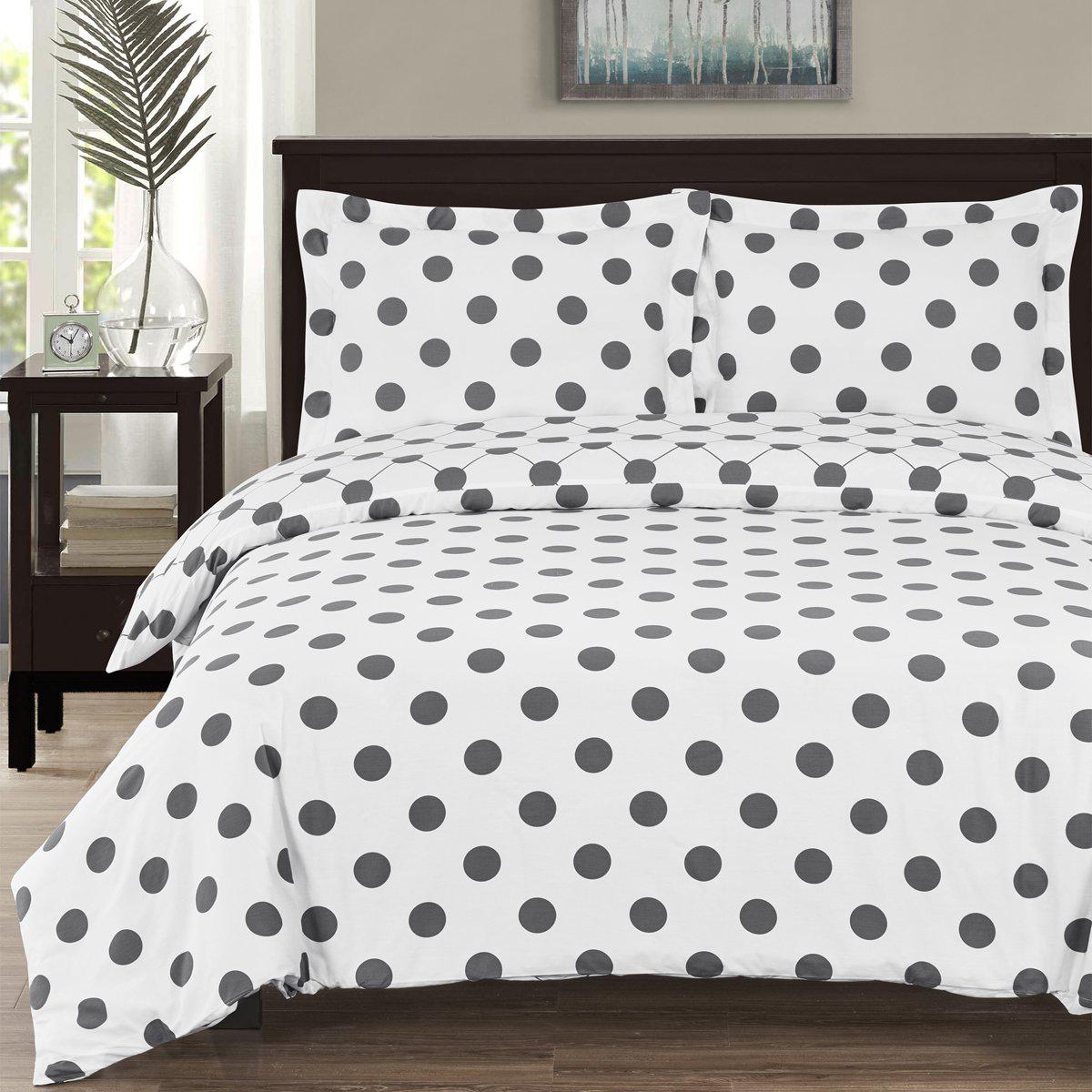 Percale Duvet Cover Set - Polka Dot