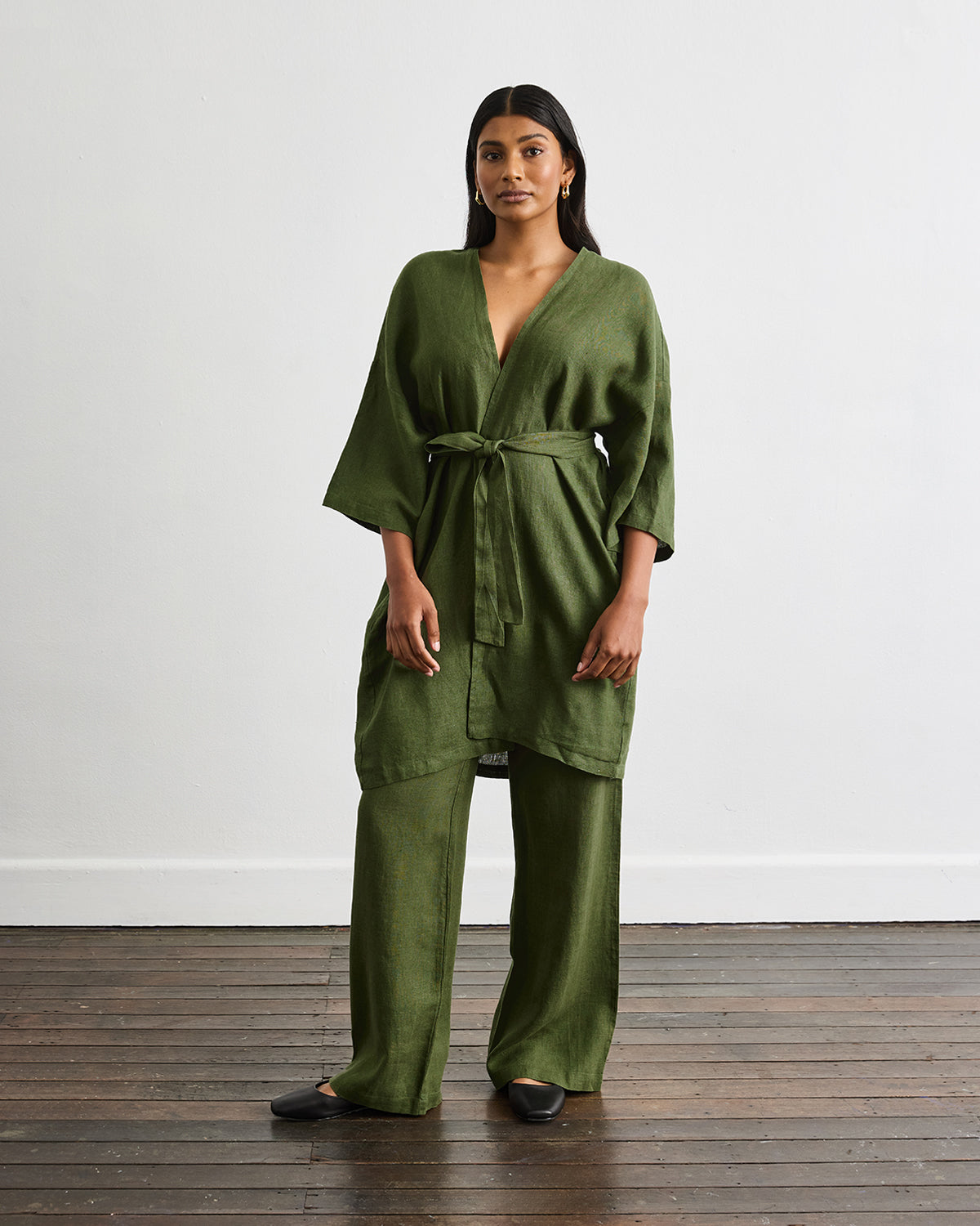 Robe Set in Olive - Image 2