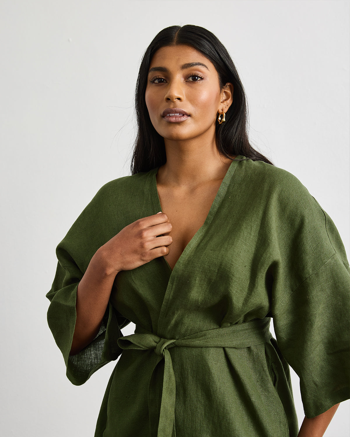 Robe Set in Olive - Image 7
