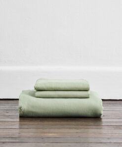 Sage 100% French Flax Linen Duvet Cover Set