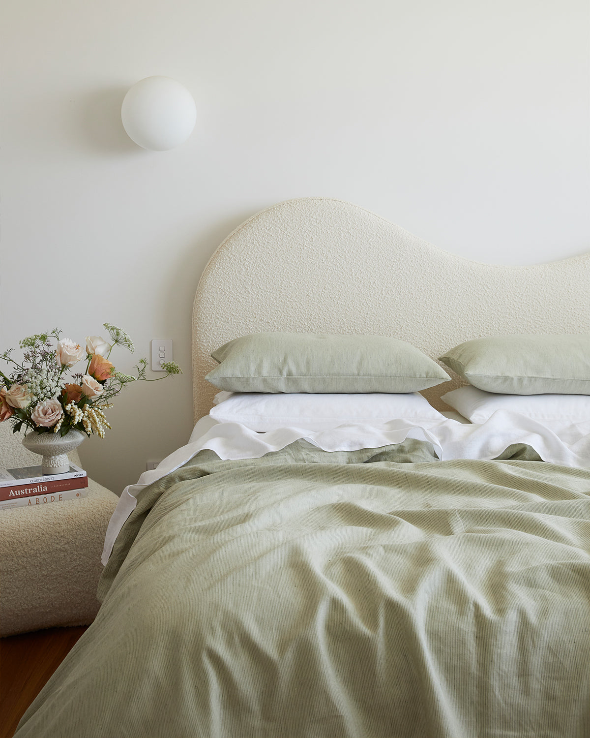 Sage & Olive Stripe 100% French Flax Linen Pillowcases (Set of Two) - Image 4