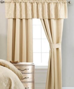 Sara 5 Piece Lined Jacquard Curtain Panel Set 84Wx84L