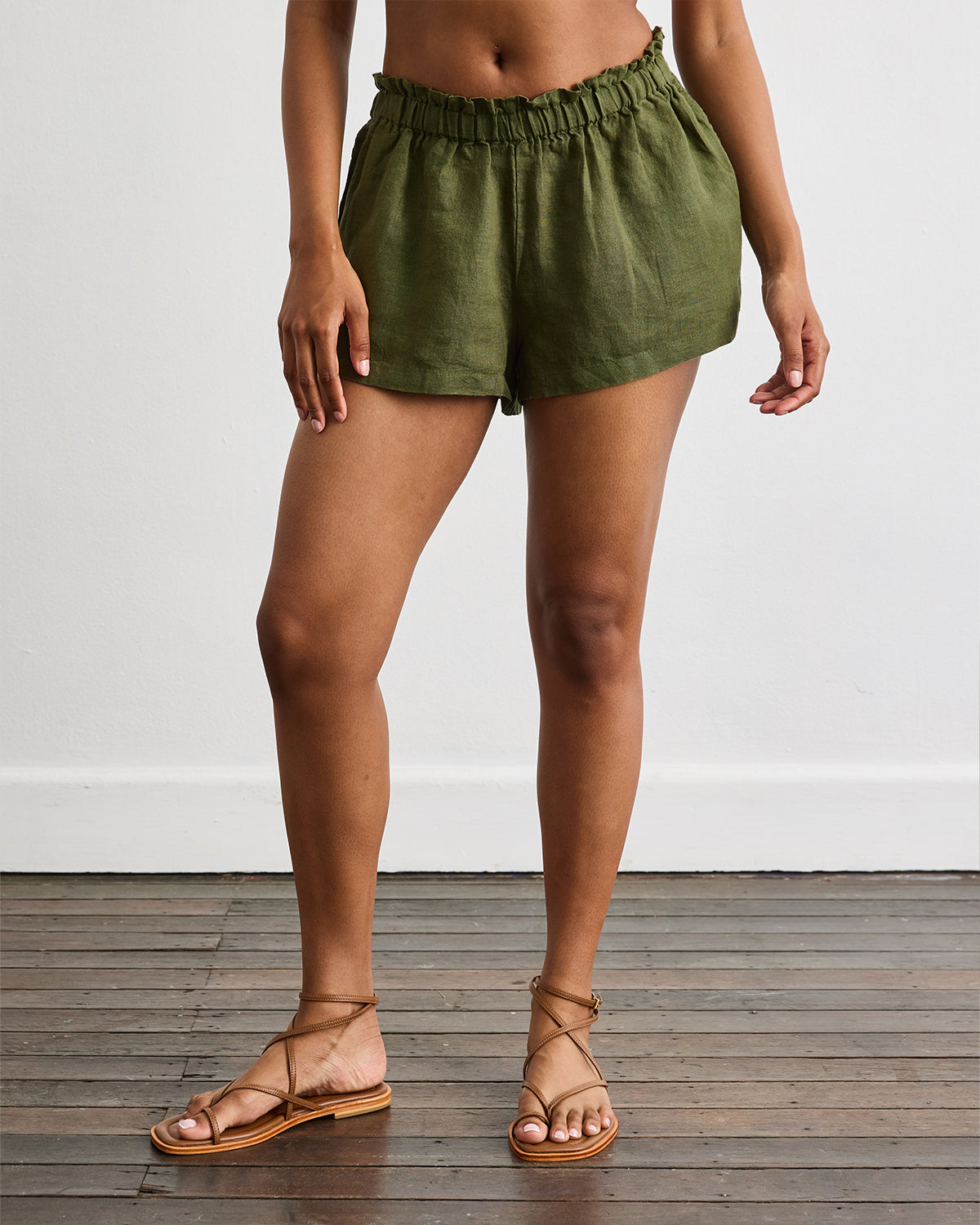 Short Lounge Set in Olive - Image 5