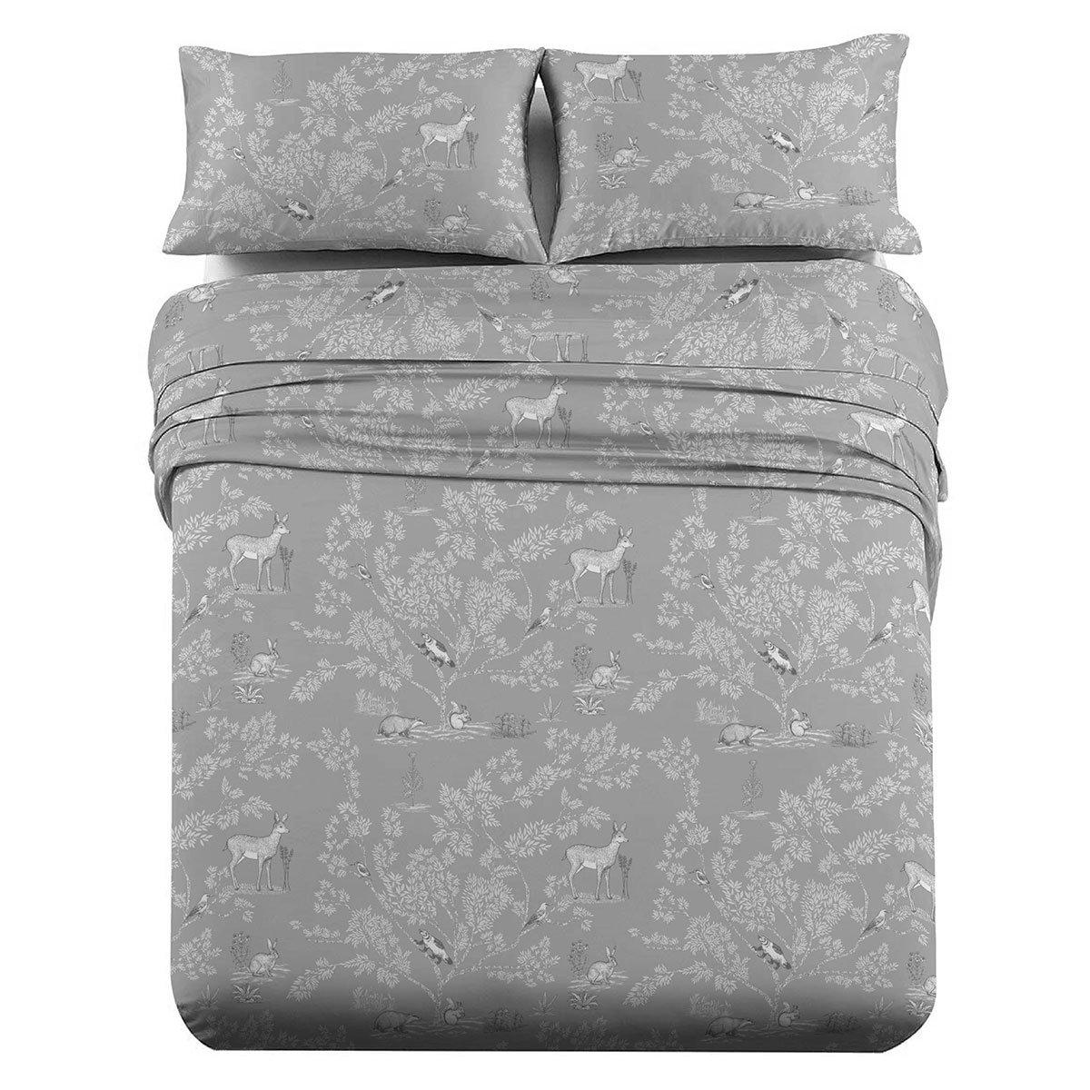 Split King Adjustable Sheet Set Heavyweight Printed Flannel Sheet Sets - Image 16