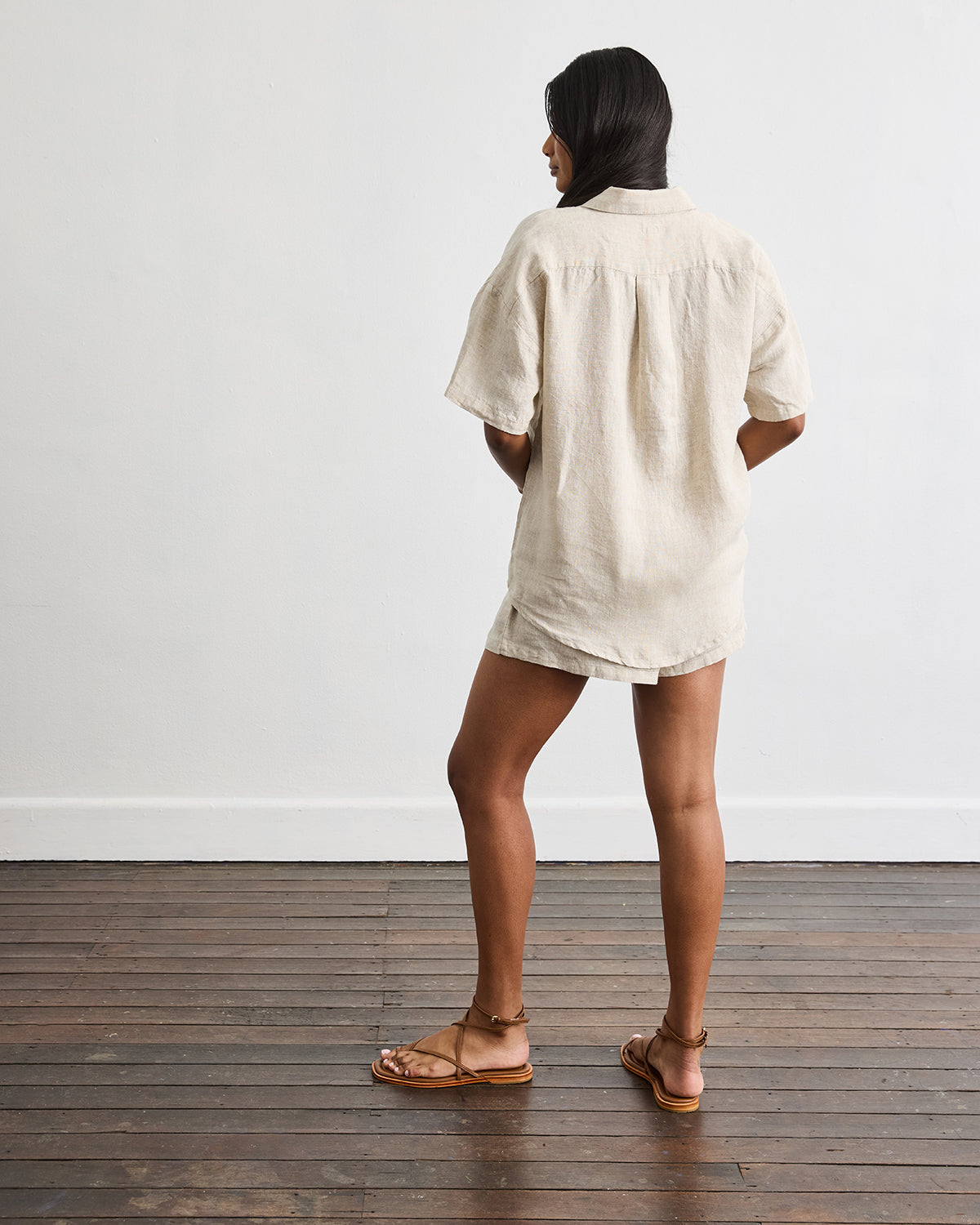 Short Lounge Set in Oatmeal - Image 2