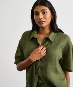 Marina Short Sleeve Shirt in Olive