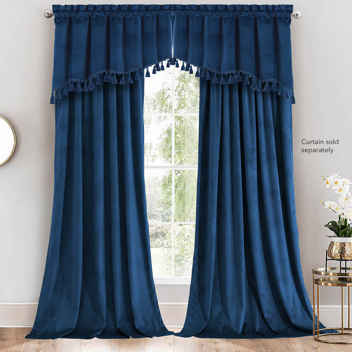 Heavyweight Velvet Swag Valance 70Wx30L - Image 3