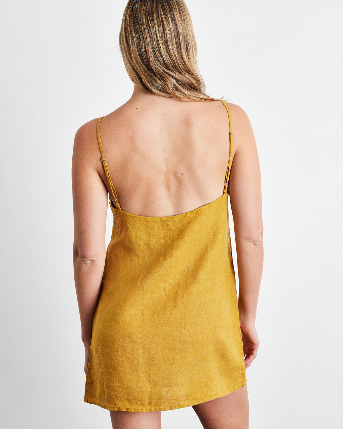 Turmeric 100% French Flax Linen Slip - Image 3