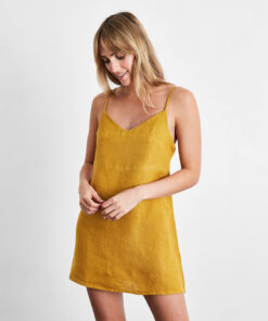 Turmeric 100% French Flax Linen Slip