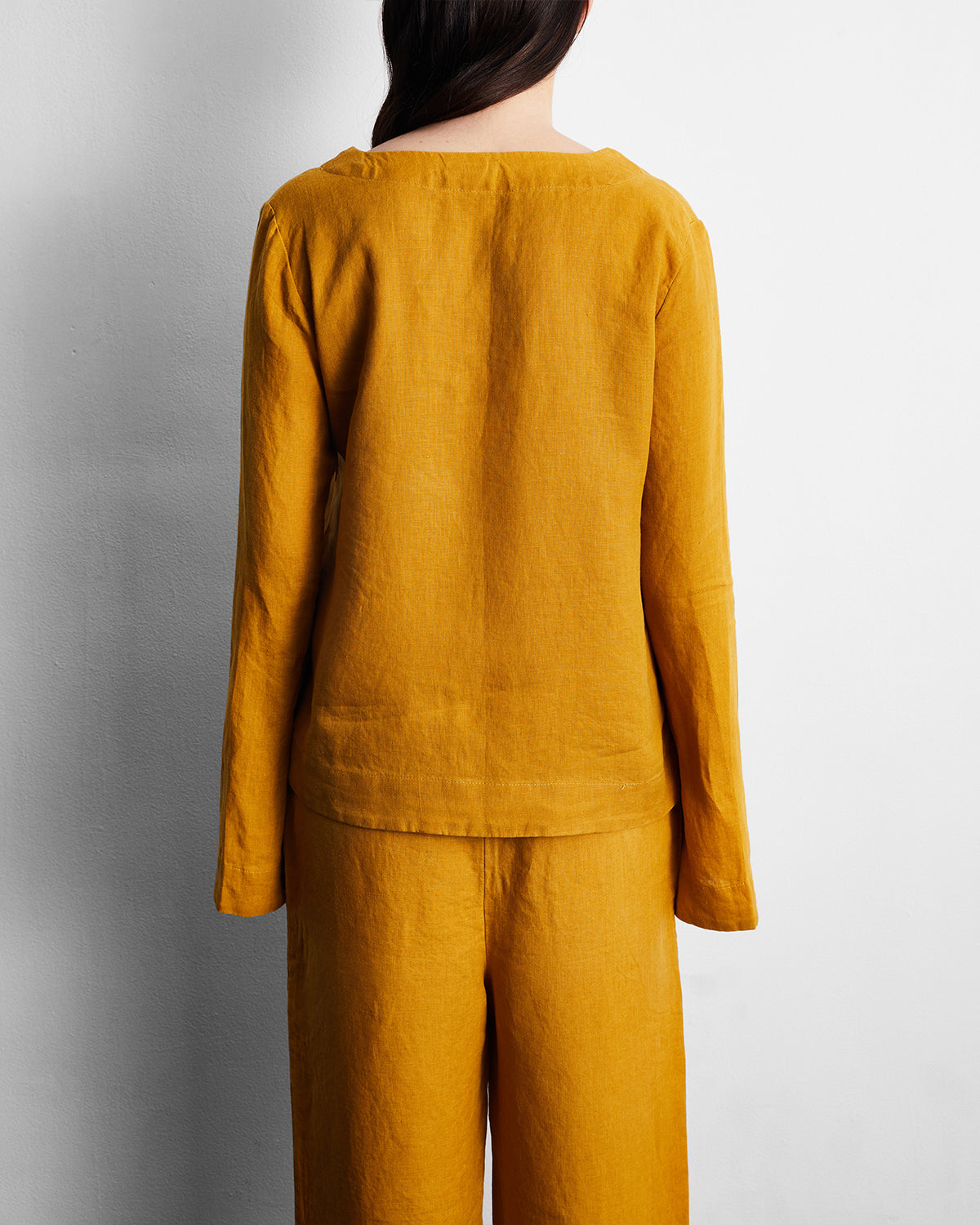 Turmeric 100% French Flax Linen Top - Image 3