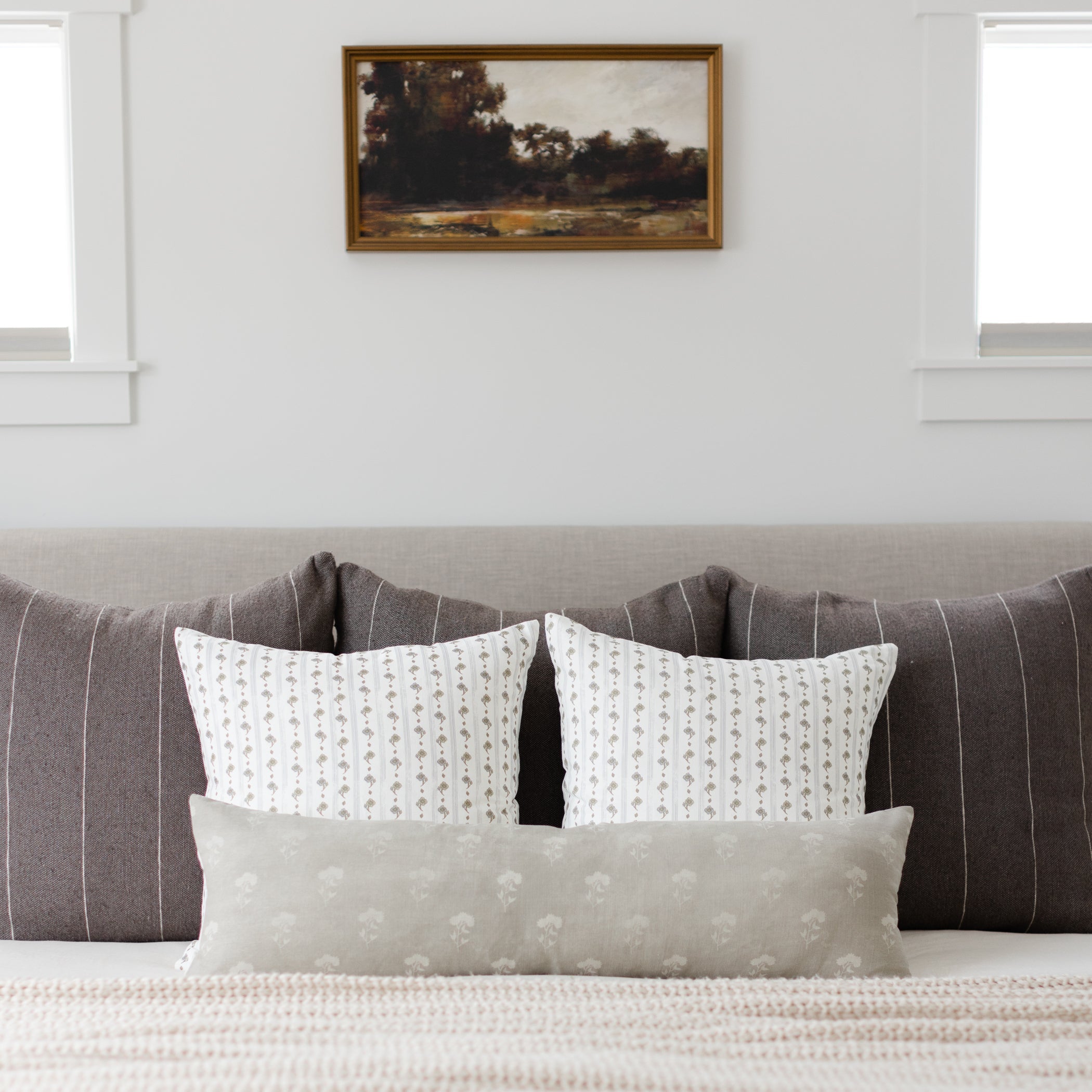 Fleur - Gray Floral Lumbar - 12x20 | 12x40 - Image 13