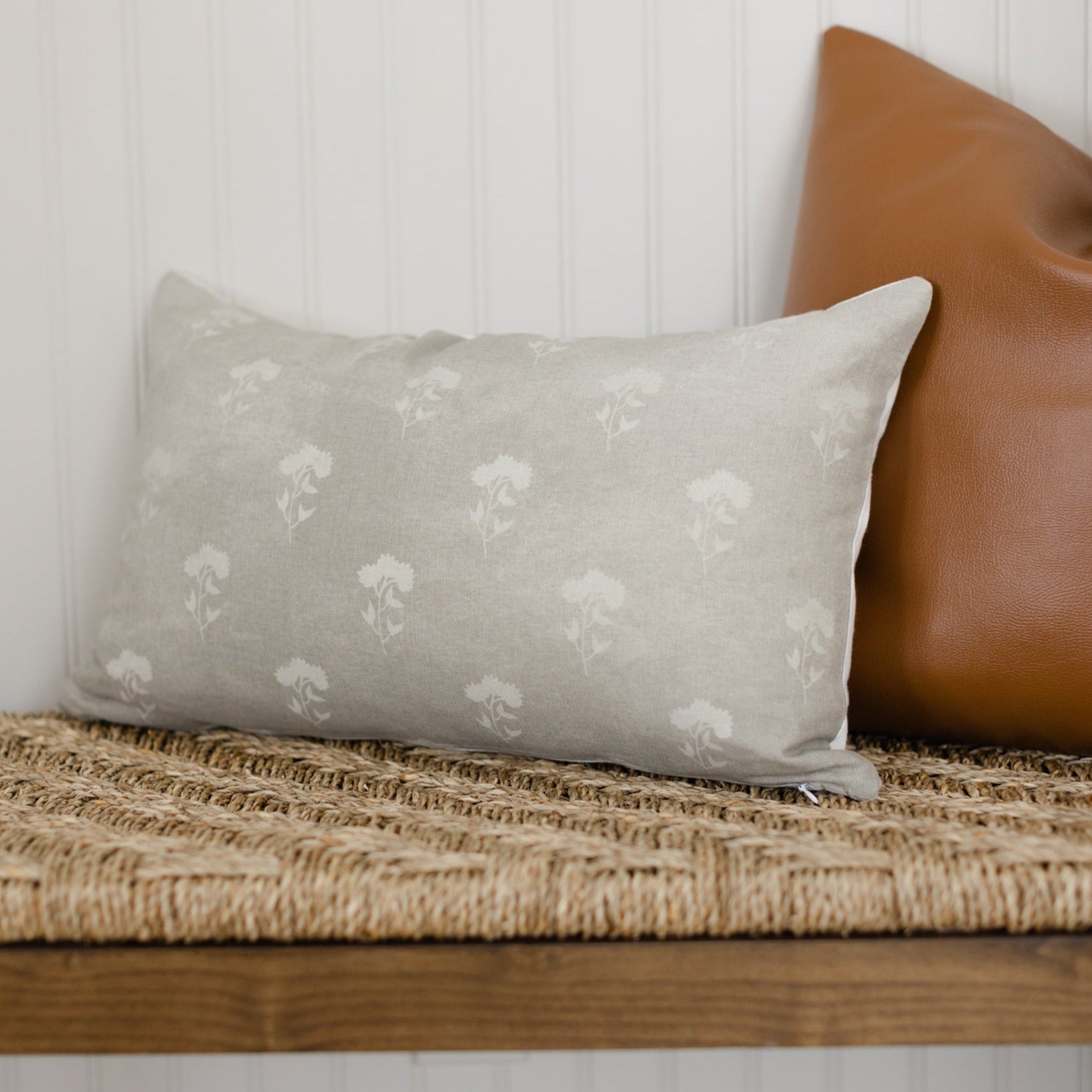 Fleur - Gray Floral Lumbar - 12x20 | 12x40 - Image 10