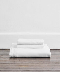 White 100% French Flax Linen Duvet Cover Set