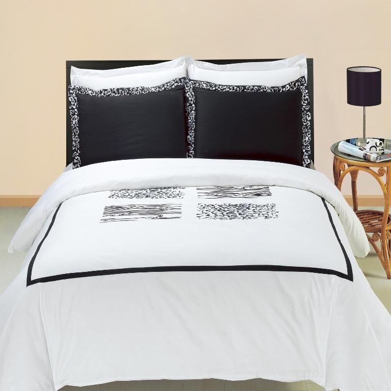 Burbank Embroidered Cotton 3-Piece Duvet Cover Set - Image 2